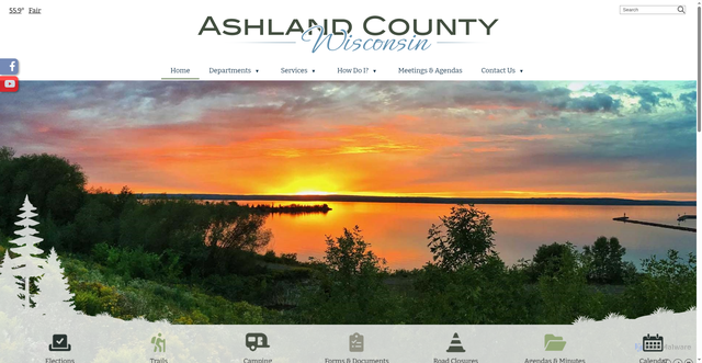 Security scan screenshot of https://ashlandcountywi.gov/
