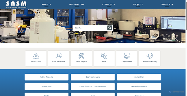 Security scan screenshot of https://sasmwwtp.gov/