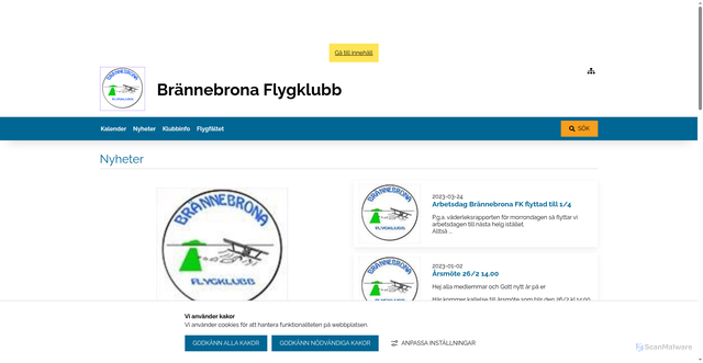 Security scan screenshot of https://brannebronafk.se