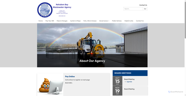 Security scan screenshot of https://www.nbwaor.gov/