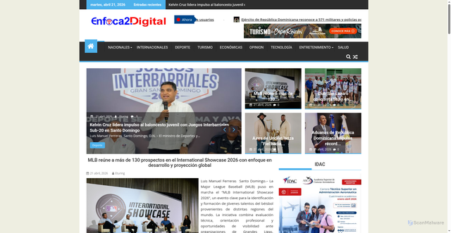Security scan screenshot of https://enfoca2noticias.com/
