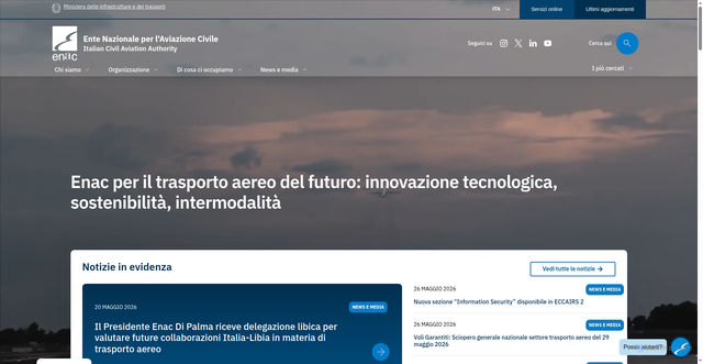 Security scan screenshot of https://www.enac.gov.it