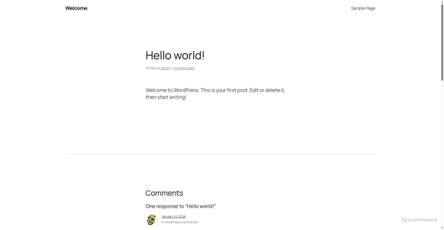 Security scan screenshot of https://collectgabon.online/hello-world/