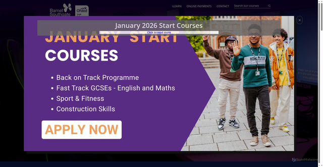 Security scan screenshot of http://barnetsouthgate.ac.uk/