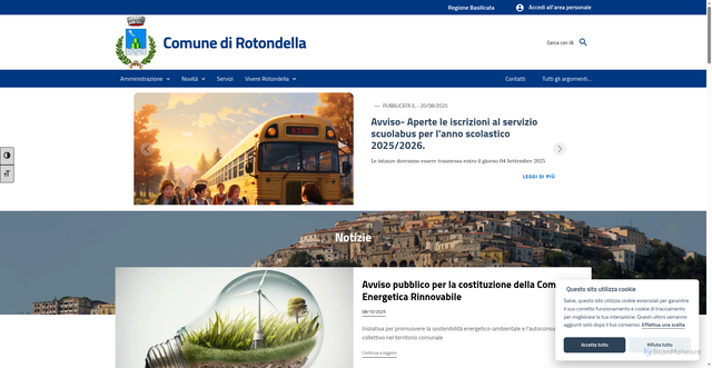 Security scan screenshot of https://www.comune.rotondella.mt.it/