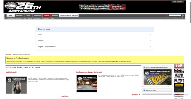 Security scan screenshot of https://pro-touring.com
