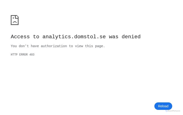 Security scan screenshot of https://analytics.domstol.se/