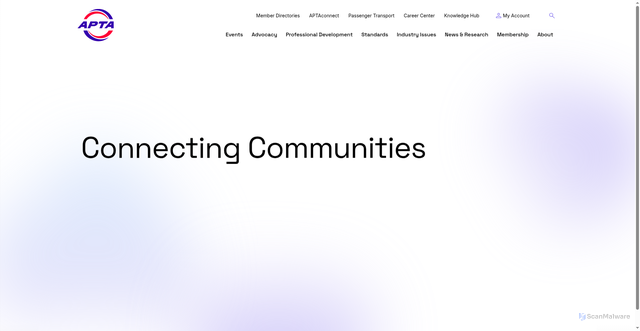 Security scan screenshot of https://apta.com