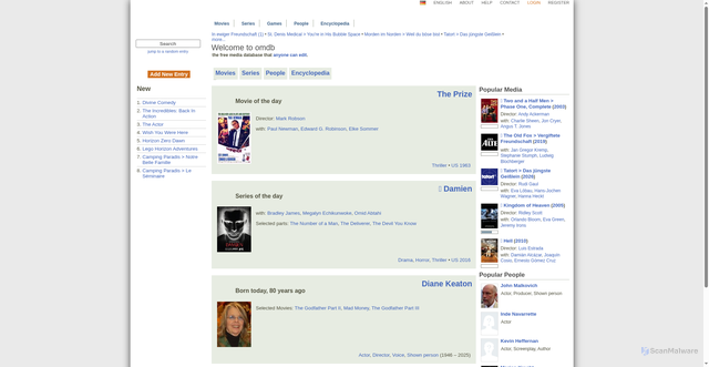 Security scan screenshot of https://omdb.org