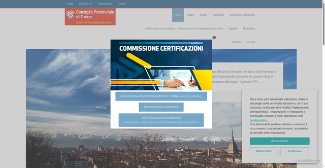 Security scan screenshot of https://www.cdltorino.it/