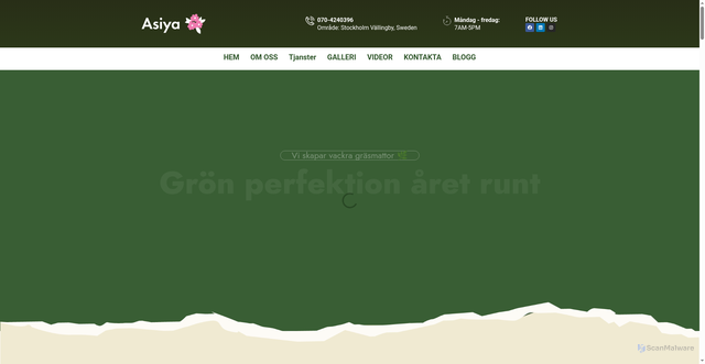 Security scan screenshot of https://asiya.se
