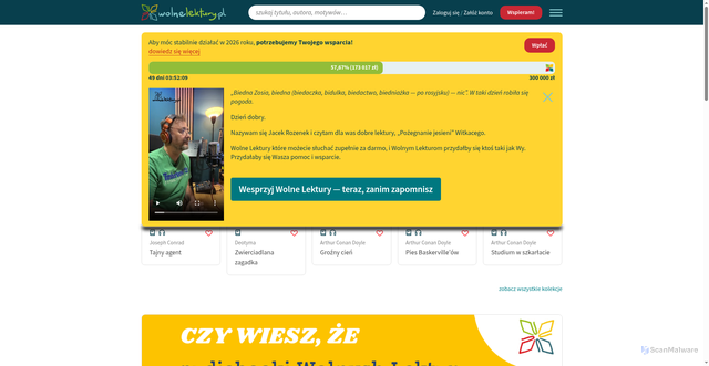 Security scan screenshot of https://wolnelektury.pl