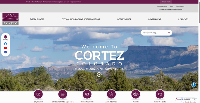 Security scan screenshot of https://www.cortezco.gov/