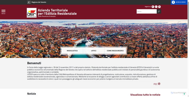Security scan screenshot of https://www.atervenezia.it/