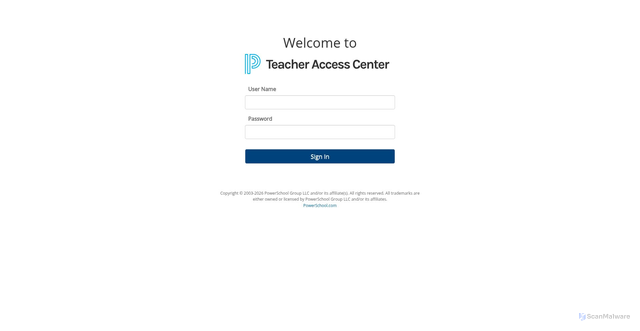 Security scan screenshot of https://esp41pe.eschoolplus.powerschool.com/TAC/