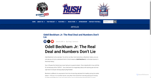 Security scan screenshot of https://www.nygiantsrush.com/ny-giants/odell-beckham-jr-real-deal-numbers-dont-lie/
