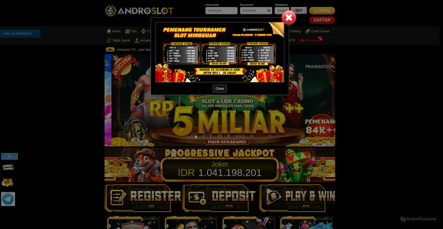 Security scan screenshot of https://androresmi.casa/maintenance