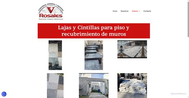 Security scan screenshot of https://canterasmarmolygranito.com/granito/