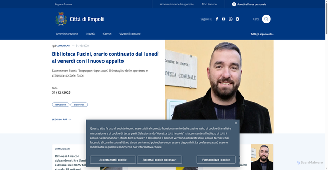 Security scan screenshot of https://www.comune.empoli.fi.it/