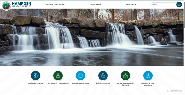 Security scan screenshot of https://hampdenma.gov/