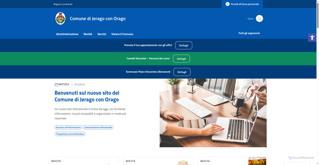 Security scan screenshot of https://www.comune.jeragoconorago.va.it