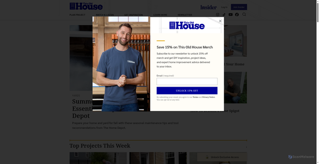 Security scan screenshot of https://thisoldhouse.com