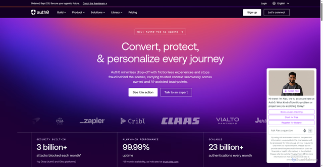 Security scan screenshot of https://polarisdealers.auth0.com