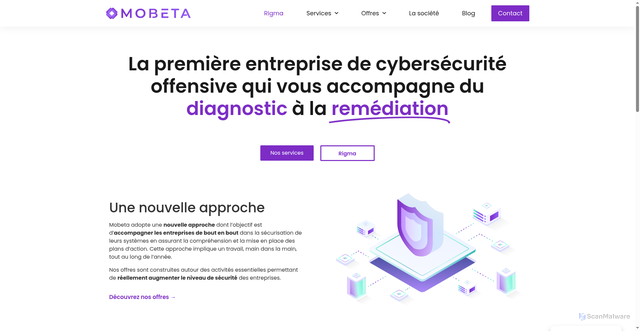 Security scan screenshot of mobeta.fr
