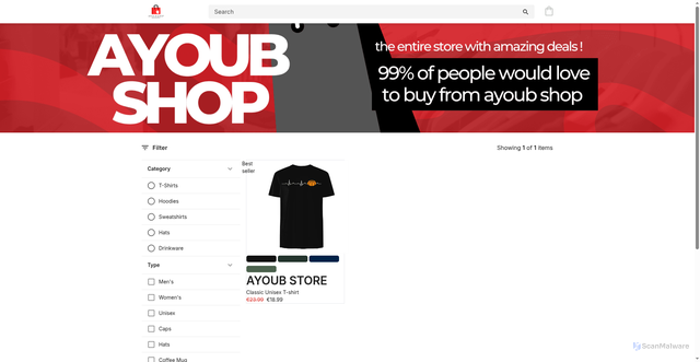 Security scan screenshot of https://asbcrafts.com/