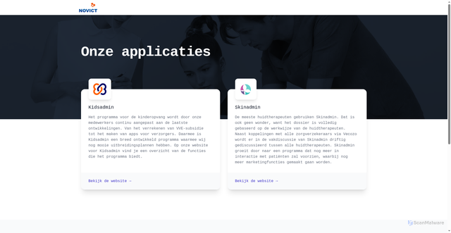 Security scan screenshot of https://novict.nl