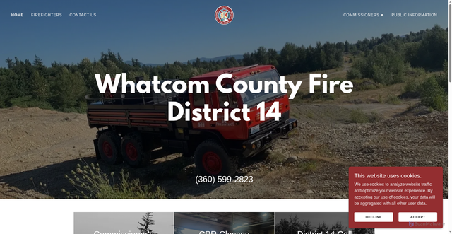 Security scan screenshot of https://whatcomfire14.gov/