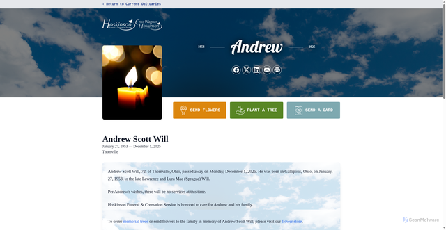 Security scan screenshot of https://www.hoskinsonfuneral.com/obituaries/andrew-will