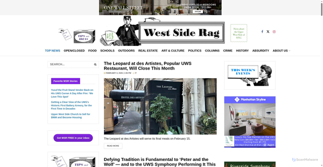 Security scan screenshot of https://www.westsiderag.com