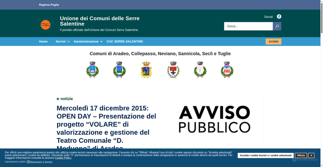 Security scan screenshot of https://www.unioneserresalentine.it/