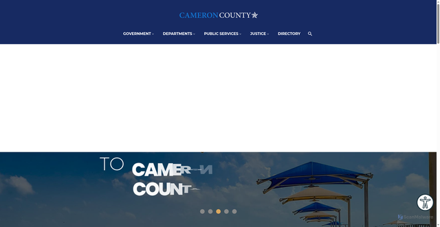 Security scan screenshot of https://www.cameroncountytx.gov/