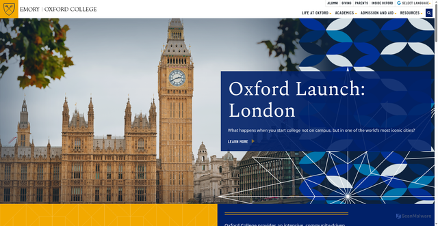 Security scan screenshot of https://oxford.emory.edu/