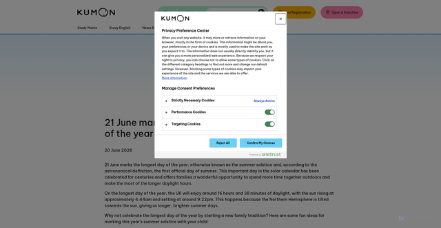 Security scan screenshot of https://www.kumon.co.uk/blog/21-june-marks-the-longest-day-of-the-year