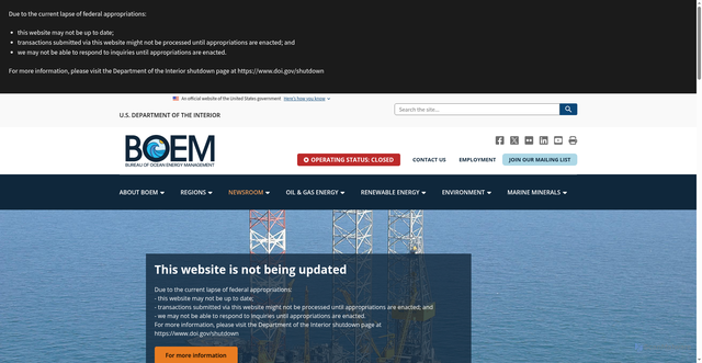 Security scan screenshot of https://www.boem.gov/