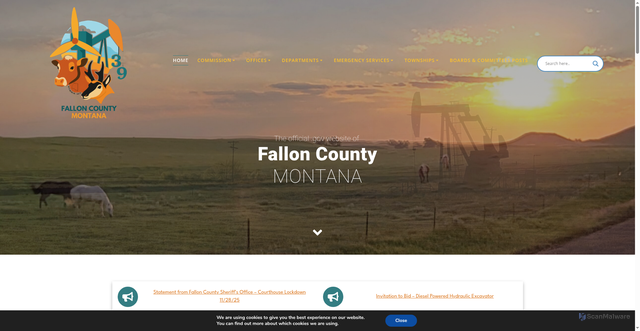 Security scan screenshot of https://falloncountymt.gov/