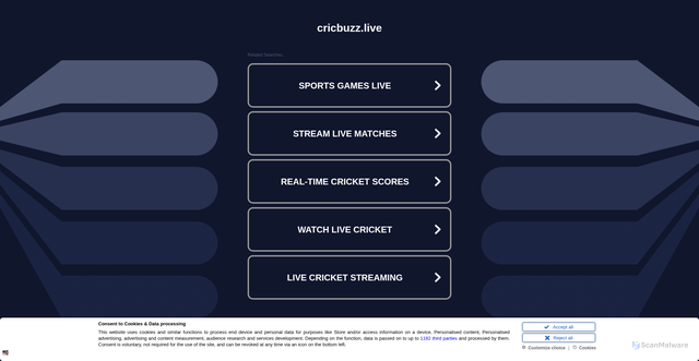Security scan screenshot of https://cricbuzz.live/