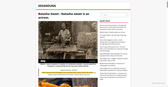 Security scan screenshot of https://jesadonik.pages.dev/post/batasha-sweet/