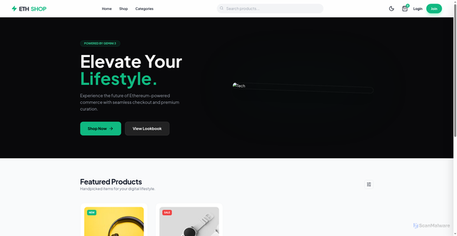 Security scan screenshot of https://ethiopiashop-77ymavk4pz.edgeone.app/