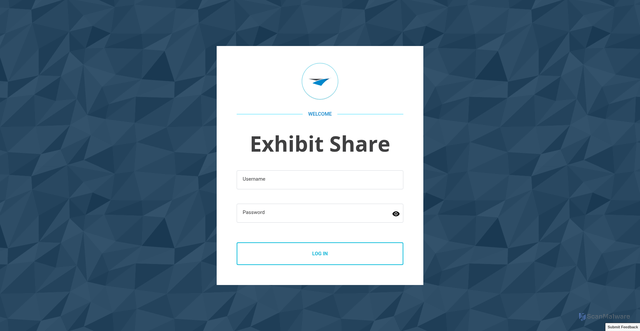 Security scan screenshot of https://exhibitshare.veritext.com