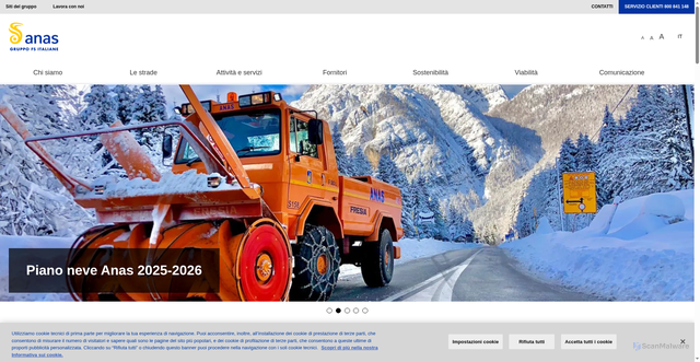 Security scan screenshot of https://www.stradeanas.it/it