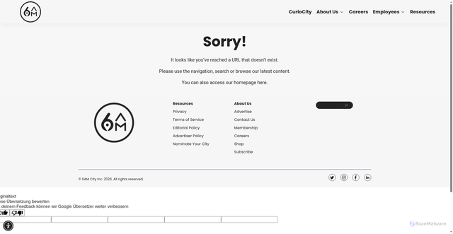 Security scan screenshot of https://sixam-city.production.k1.m1.brightspot.cloud