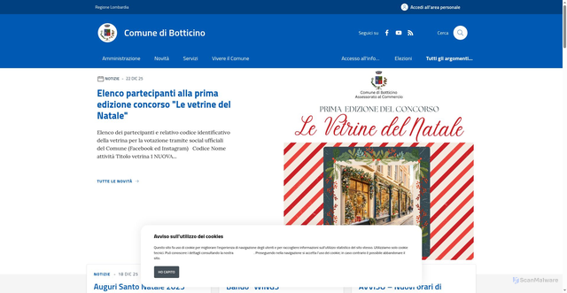 Security scan screenshot of https://www.comune.botticino.bs.it/