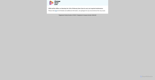 Security scan screenshot of https://www.criis.org.uk