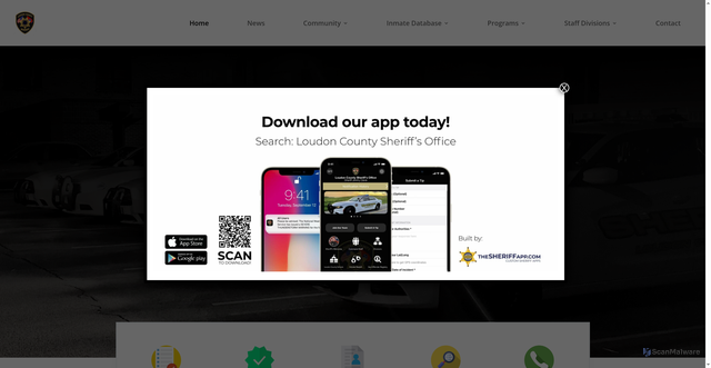 Security scan screenshot of https://loudonsheriff.gov/