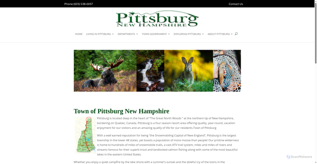Security scan screenshot of https://pittsburg-nh.gov/