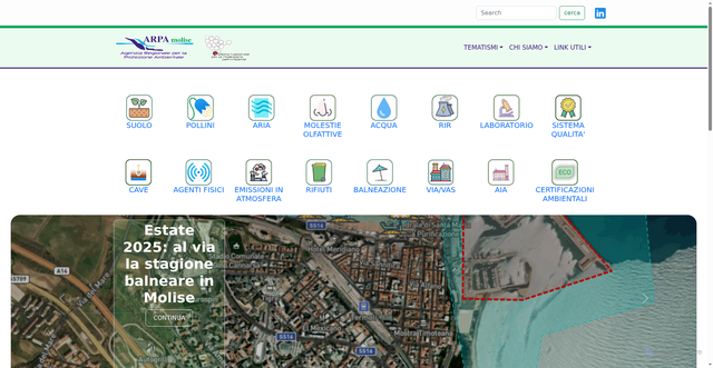 Security scan screenshot of https://www.arpamolise.it/